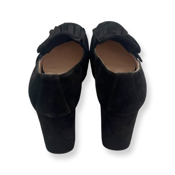 Prada Suede fringe block heels shoes size 38.5 - Picture 5 of 11